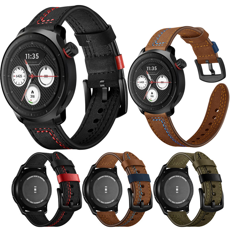 Motorola Smartwatch Accessories - Кожаный ремешок для часов Motorola Moto