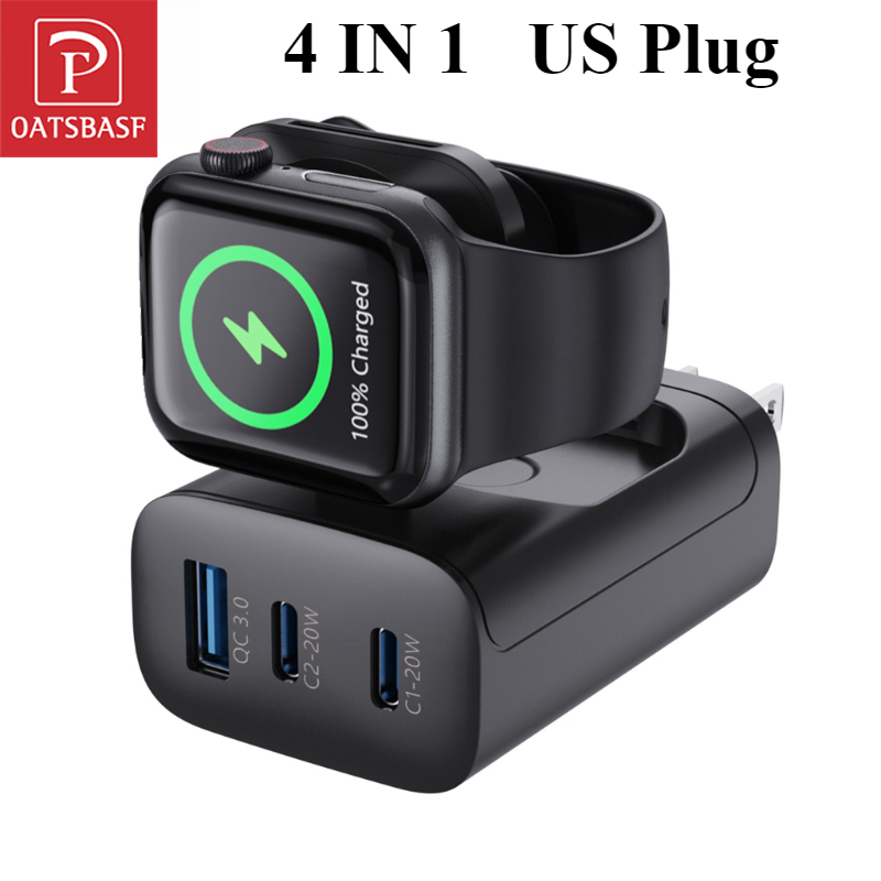 Wireless Charger Watch - Oatsbasf 4 в 1 QC3.0 Быстрое