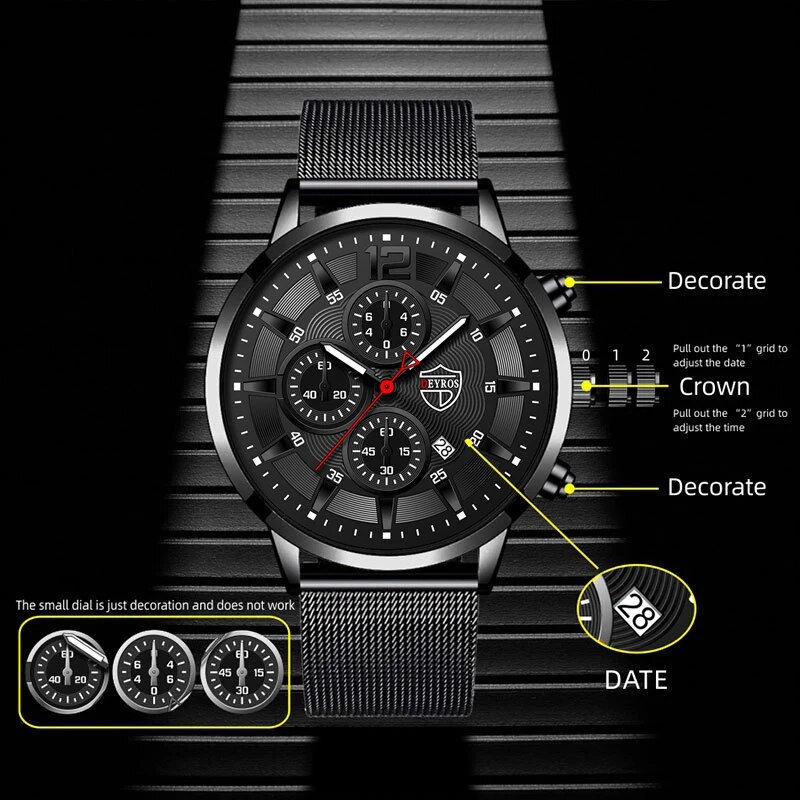 Мужские модные минималистичные – обзор и цена Stainless Mesh Band