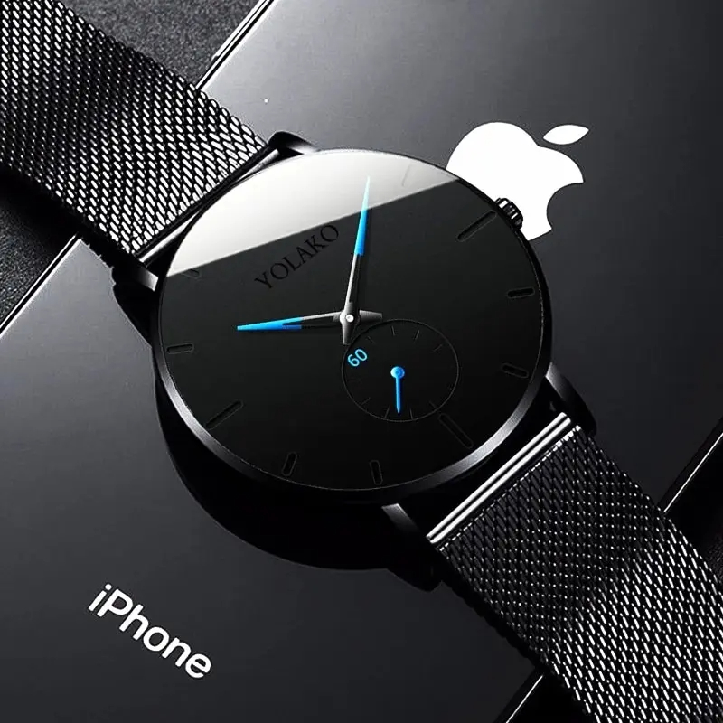 YOLAKO Мужские модные минимали – обзор и цена Stainless Mesh Band