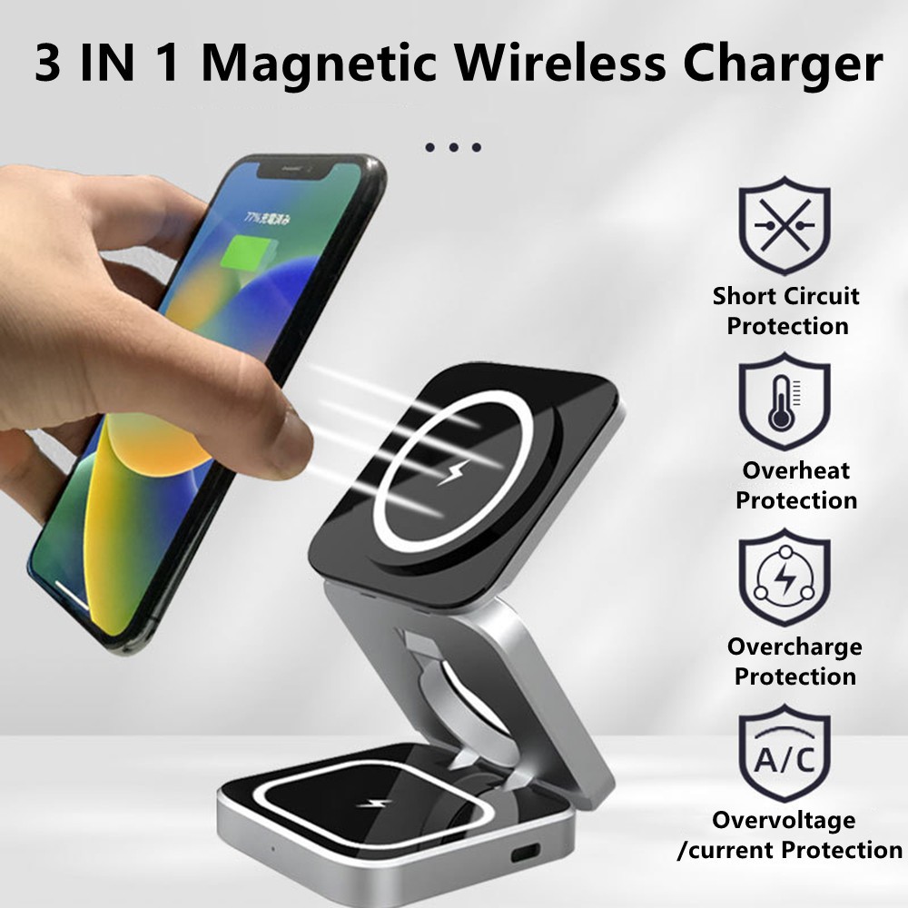 Складная станция магнитного бе – обзор и цена Wireless Charger Watch